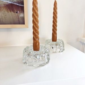 Vintage Glass Bubble Boopie Candle Holders